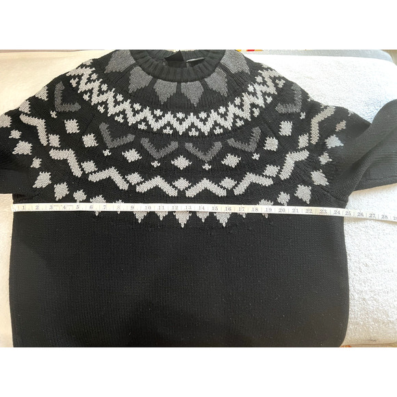 Armani Exchange A|X Mens Fair Isle Sweater Cable Knit Crew Neck heavyweight XXL - Picture 6 of 11